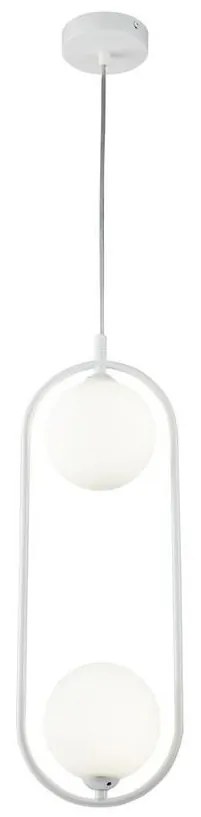 Maytoni MOD013PL-02W - Luster na lanku RING 2xG9/25W/230V biela