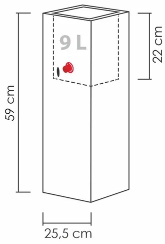 Scheurich Vysoký kvetináč Muretto (výška 60 cm, kamenistá čierna)  (100349847)