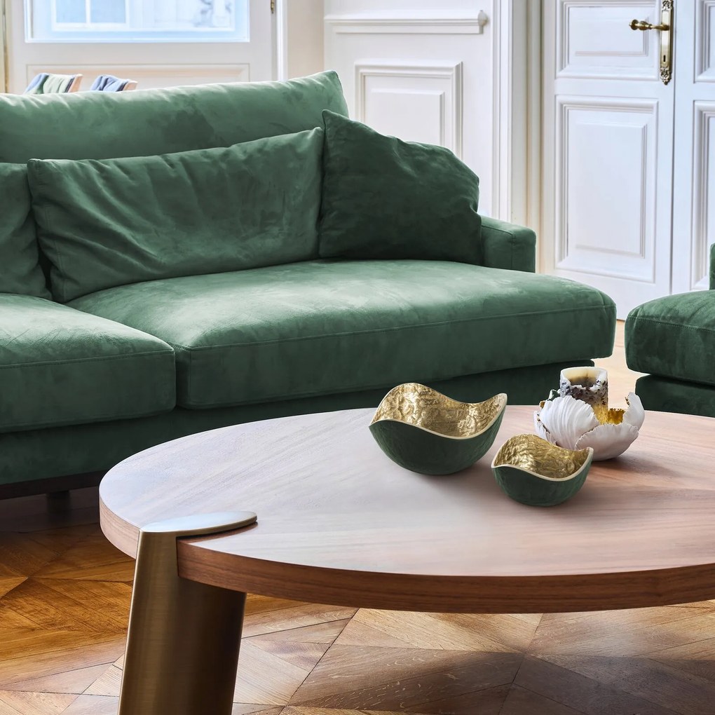 DEKORAČNÁ KOVOVÁ MISKA PEDRO3 (03) 17X17X9 CM TMAVOZELENÁ