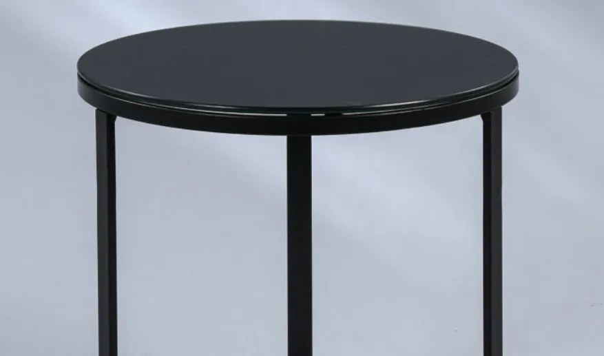 Okrúhly konferenčný stolík Boston 50 cm, černý