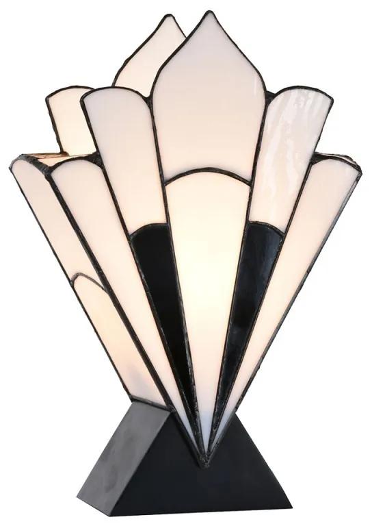 Stolová lampa Tiffany vo vejárovitom tvare Barea - 36*3*21 cm