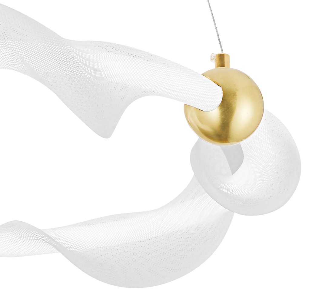 Toolight Toolight, LED závesné osvetlenie 45cm, 29W, 2500lm, 4000K, G010-CP, zlatá-biela, OSW-06317