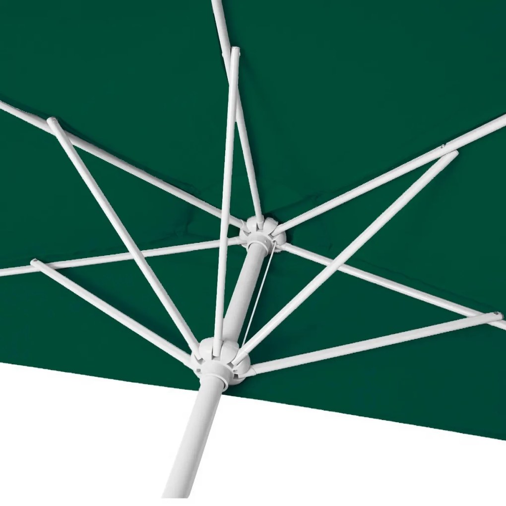 Slnečník polkruh Parla - polyester/hliník - 270cm zelená so stojanom