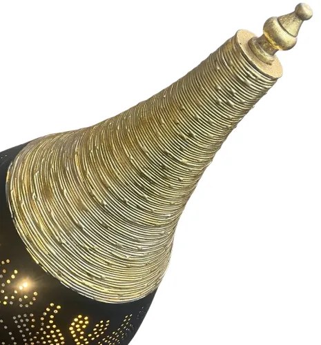 Filigree lampa stolná orientálna Black & Gold WIRE DROP Ø20*45