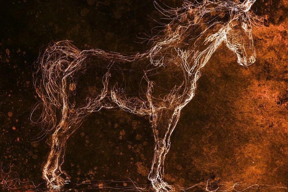 Obraz abstraktný kôň - 120x80