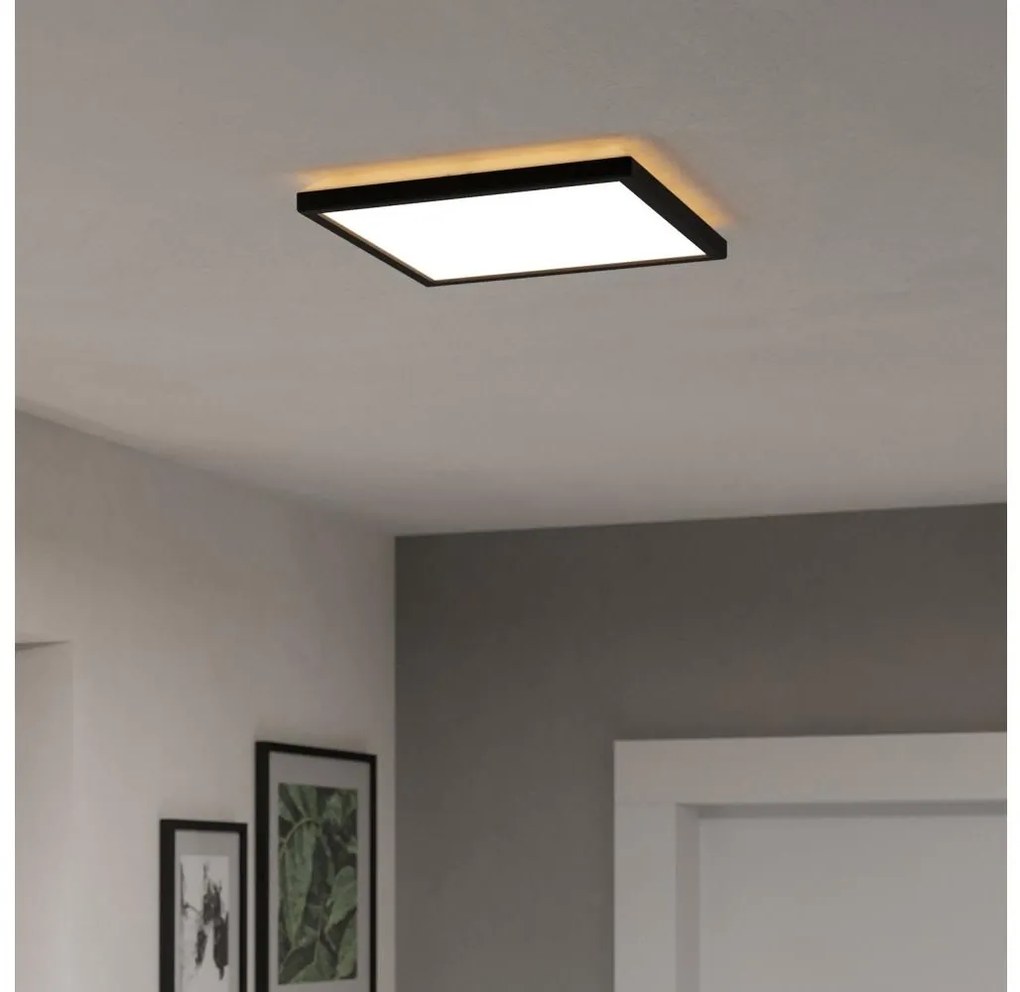 Eglo 901466-LED RGBW St. kúpeľ. svietidlo ROVITO-Z 13,4W/230V 29x29cm IP44 čierna