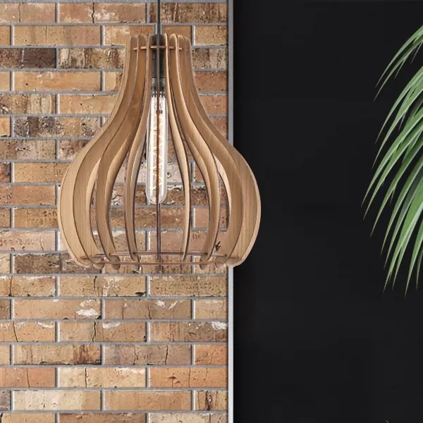 Luster na lanku TUCCI 1xE27/60W/230V pr. 29 cm dub