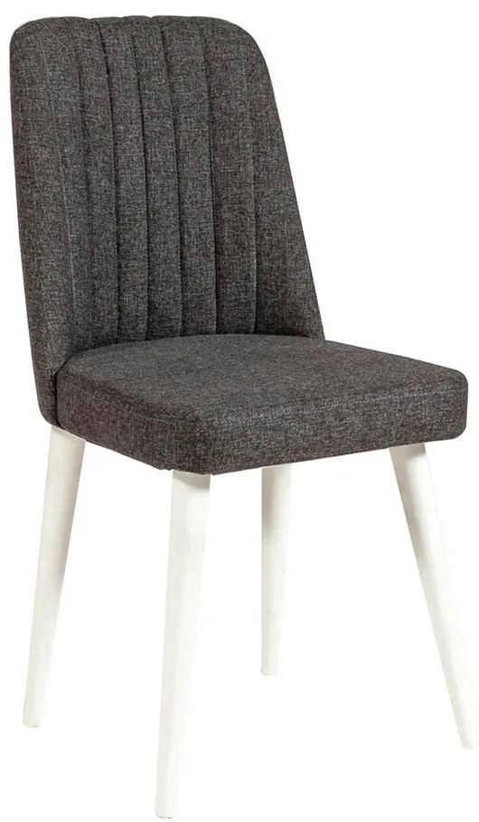 Antracitová zamatová jedálenská stolička Stormi Sandalye – Kalune Design