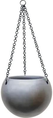 Gradient hanging globe matt grey 24x19 cm
