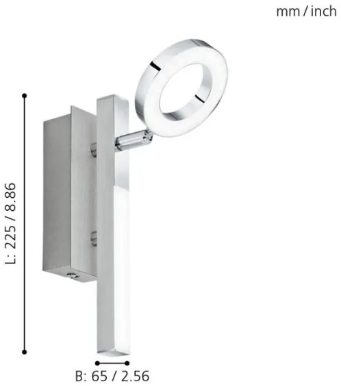 Eglo 96178 - Bodové svietidlo CARDILLIO LED/3,2W + LED/2,2/230V