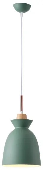 Luster na lanku 1xE27/15W/230V zelená pr. 19,5 cm