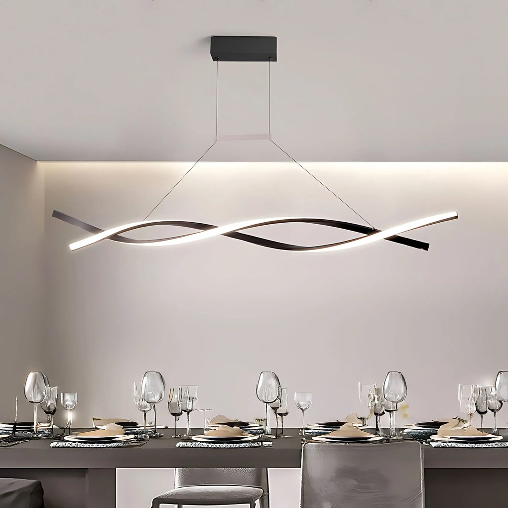 Toolight Toolight, LED závesné osvetlenie 120cm, 46W, 3000K, 2000lm, LHJ020-CP, čierna, OSW-50046