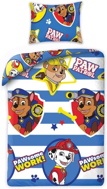 HALANTEX Povlečení Paw Patrol modré Bavlna 140x200 70x90