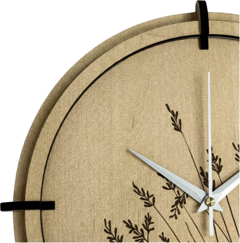 Drevené nástenné hodiny javor – tichý chod, prírodný dizajn | SENTOP HDF0587-MAPLE