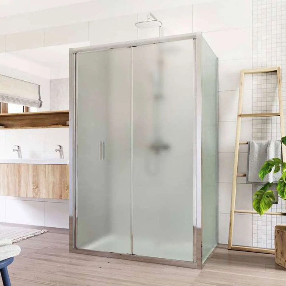 Mereo Mereo, Sprchový kút, LIMA, chróm ALU, sklo Point, MER-CK87282K