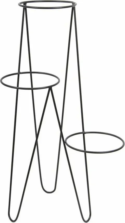 STOJAN NA KVETINÁČ TRIPOD 95X45X24 CM ČIERNA