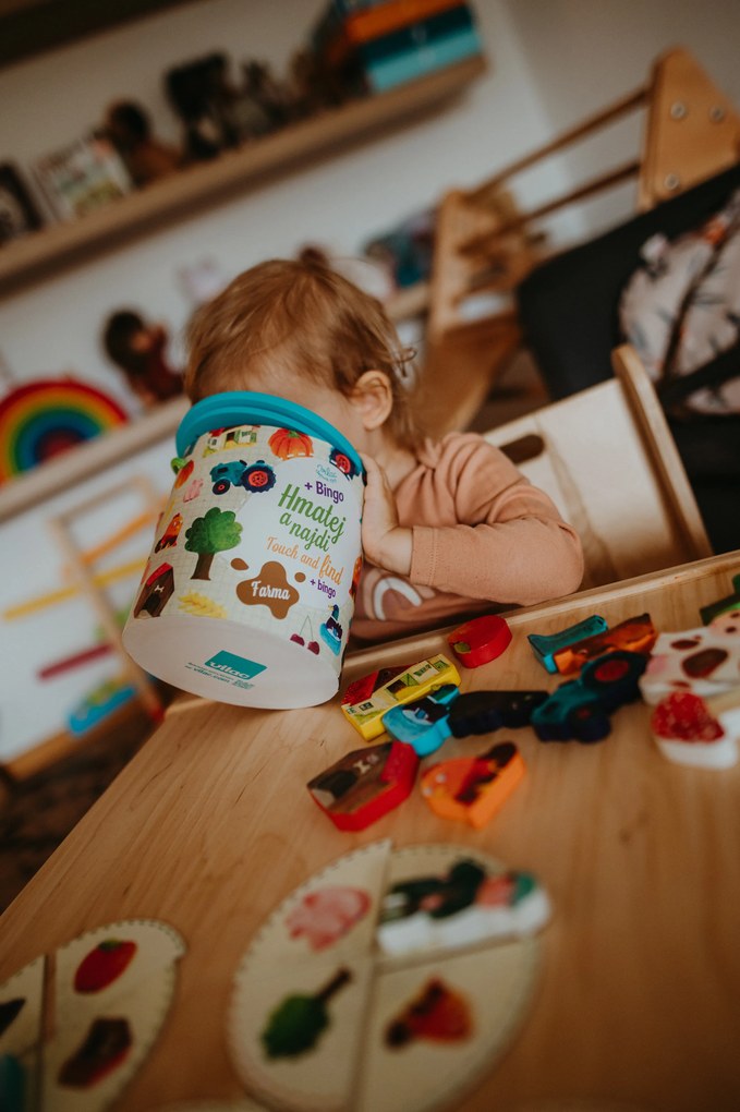 Vilac – drevená hra Hmataj a nájdi – farma