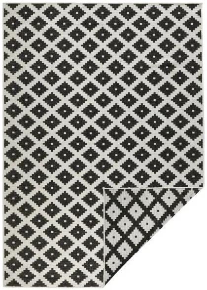 NORTHRUGS - Hanse Home koberce Kusový koberec Twin-Wendeteppiche 103124 schwarz creme – na von aj na doma - 200x290 cm