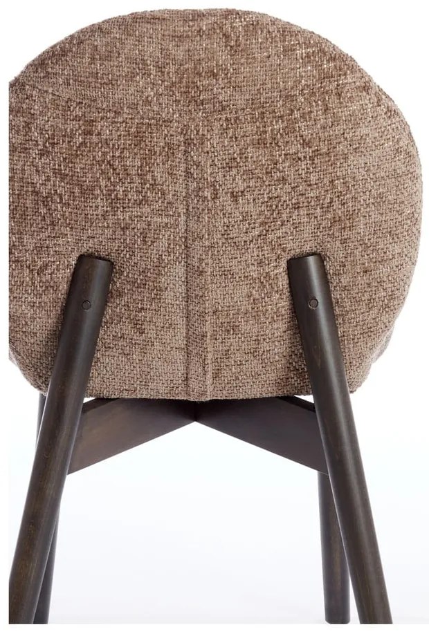 Hnedé čalúnené jedálenské kreslá v súprave 2 ks Sinosa – Light &amp; Living