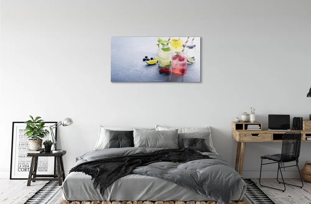 Obraz plexi Koktejl malina vápno citrón 100x50 cm