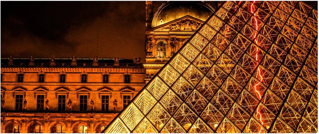 Obraz Louvre v Paríži (120x50 cm)
