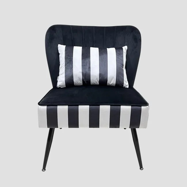 Kreslo ELOYA 747304 čierne / biele