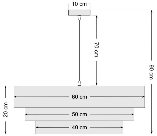 Luster na lanku TRINITI 1xE27/60W/230V hnedá/zlatá/béžová