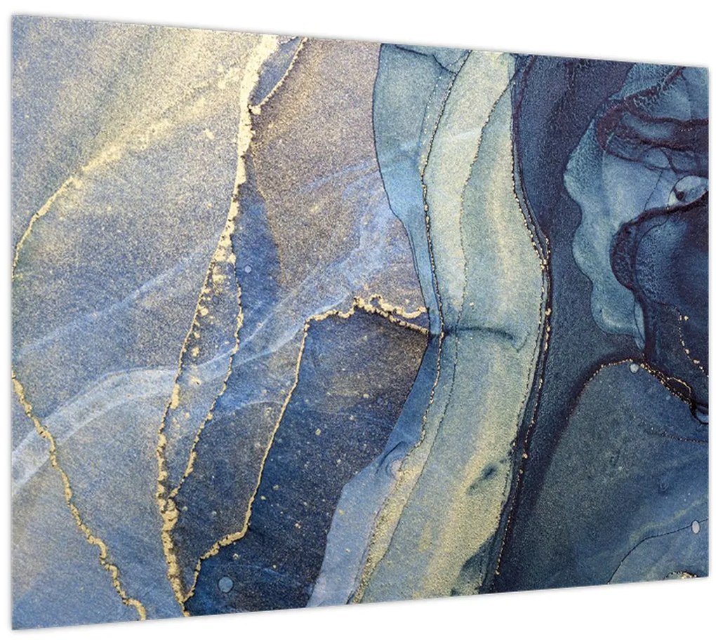 Sklenený obraz - Abstrakcia alkoholovým atramentom (70x50 cm)