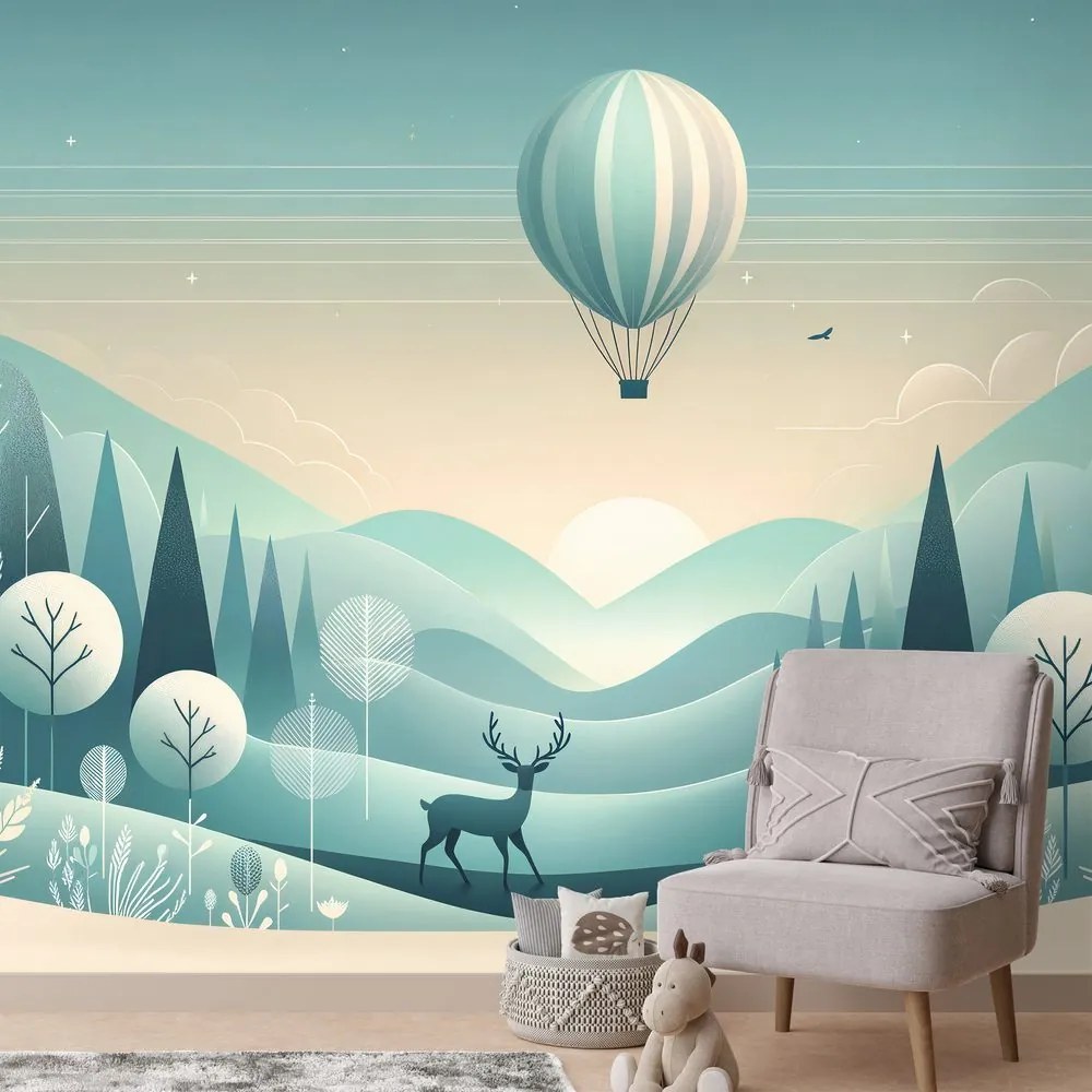Tapeta snová krajina s balónom