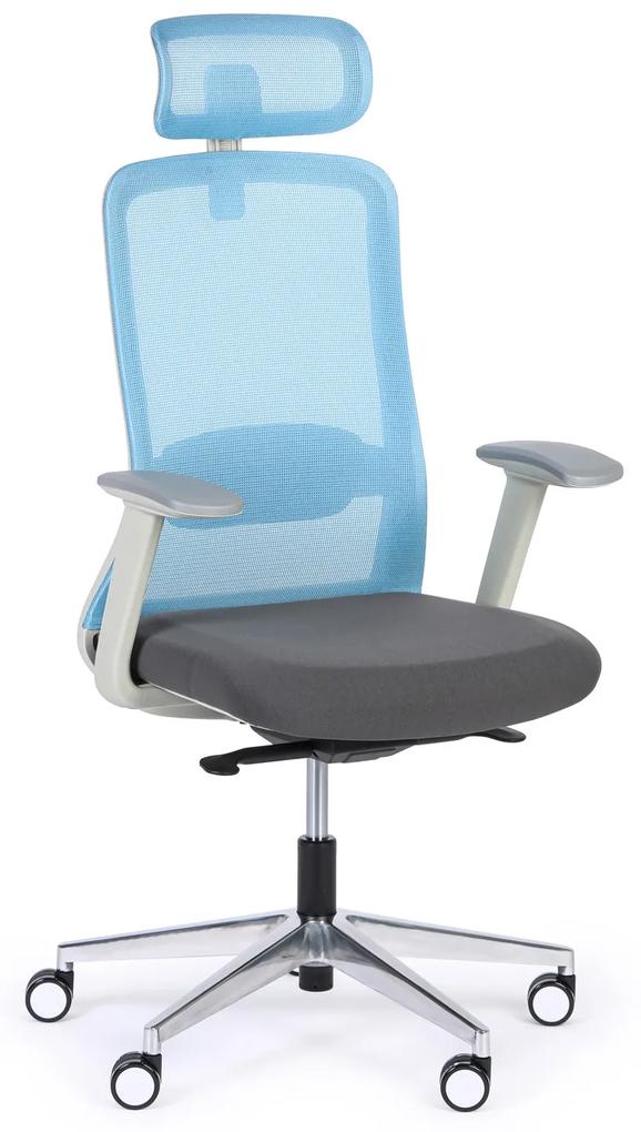 Kancelárska stolička JAMES 1+1 ZADARMO, modrá