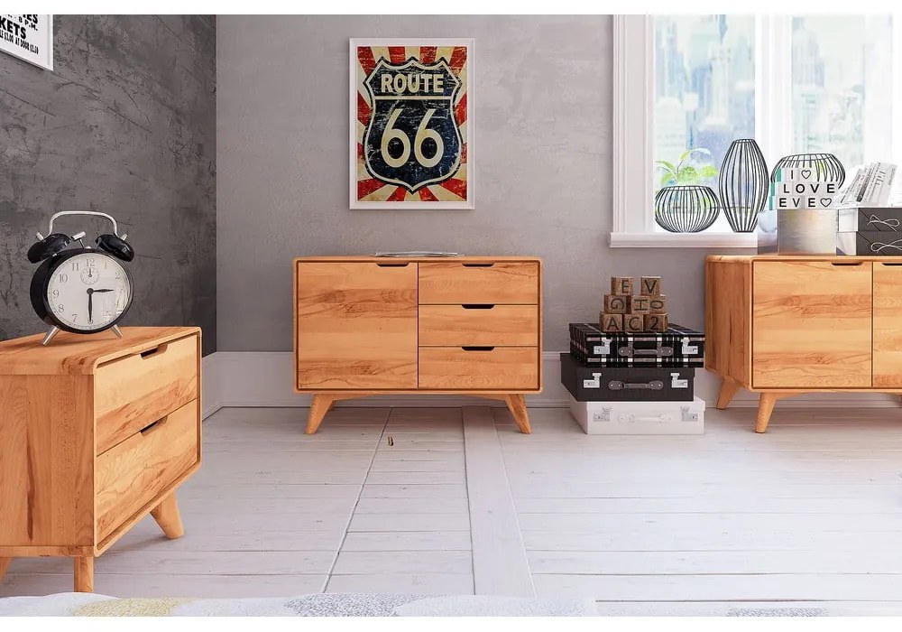 Nočný stolík z bukového dreva Greg - The Beds