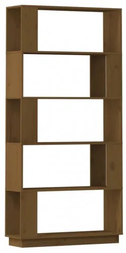 vidaXL Knižnica/deliaca stena hnedá 80x25x163,5 cm masívna borovica-