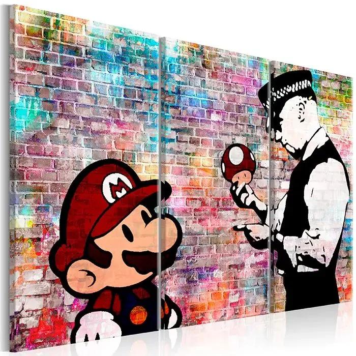Obraz - Rainbow Brick (Banksy) Veľkosť: 120x80, Verzia: Premium Print