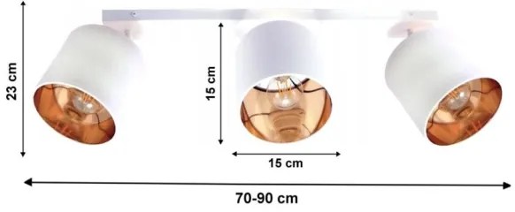 Bodové svietidlo SOFIA 3xE27/60W/230V biela
