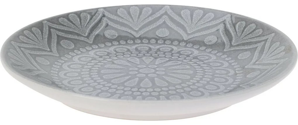 Kameninový dezertný tanier Ethnic, pr. 20 cm, sivá