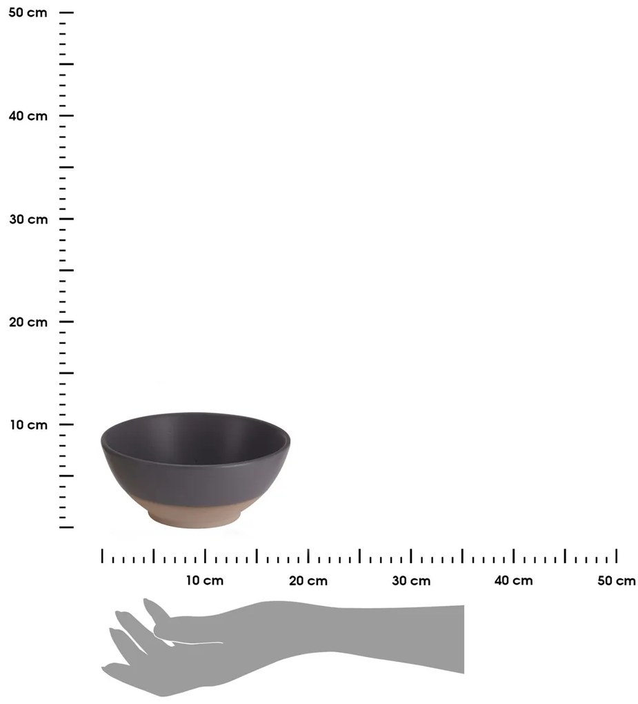 Kameninová miska Clay 350ml hnedá