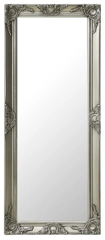 vidaXL Nástenné zrkadlo v barokovom štýle 50x120 cm strieborné