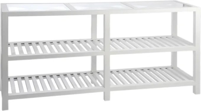 Biely konzolový stolík Traverser - 160 * 46 * 78 cm