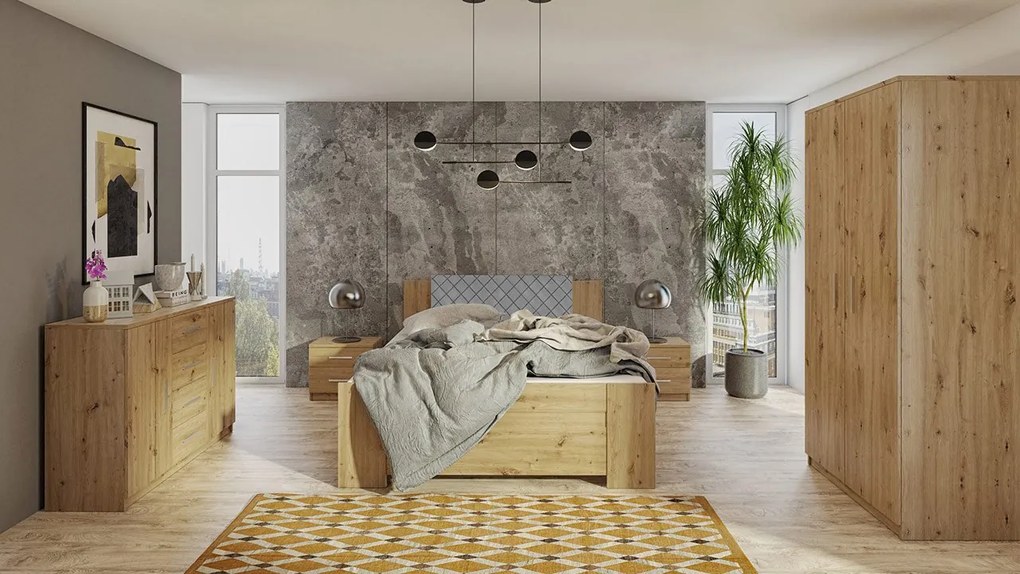 Spálňa Kler XI, Farby: biela / biela + ekokoža Soft Pik 011