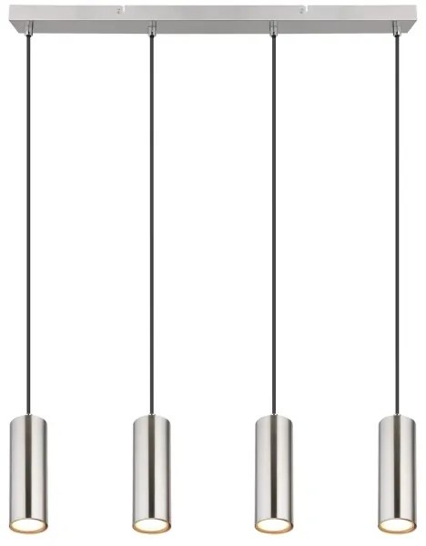 Globo 57911-4H - Luster na lanku ROBBY 4xGU10/35W/230V matný chróm
