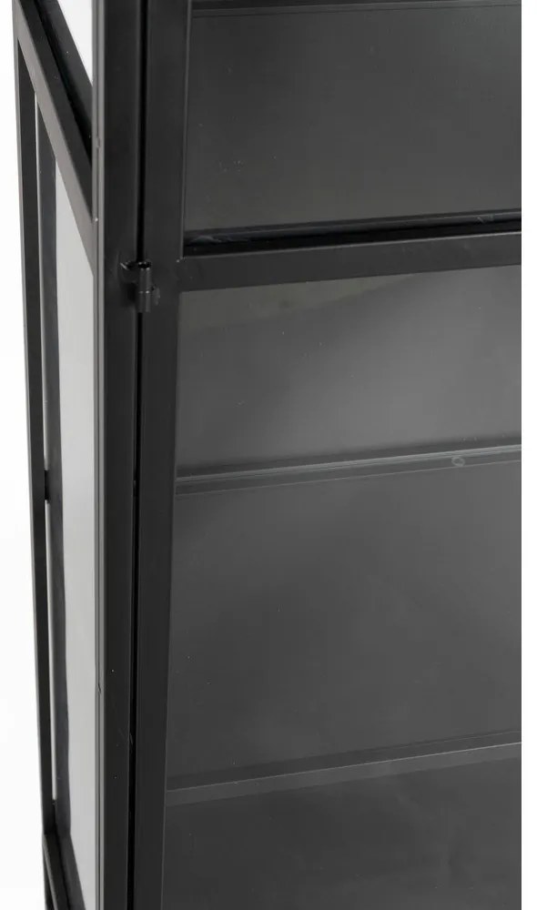 Čierna kovová vitrína 70x170x35 cm Rob – White Label