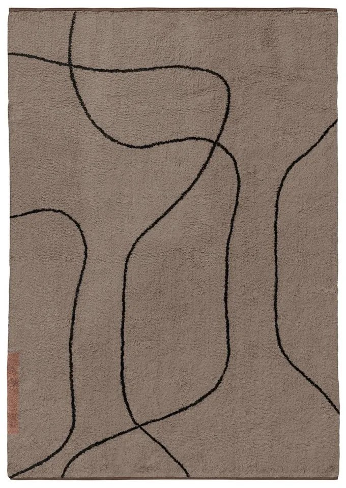 Hnedý prateľný bavlnený koberec 140x200 cm Shadow – Mette Ditmer Denmark