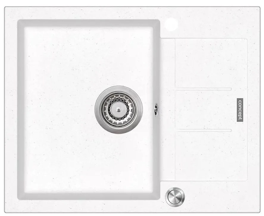 Concept DG05C45WH - Kuchynský drez CUBIS 50x62 cm granit/biela