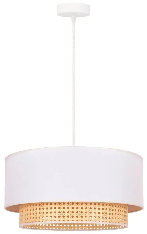 Duolla - Luster na lanku BOHO 1xE27/15W/230V pr. 45 cm krémová/ratan