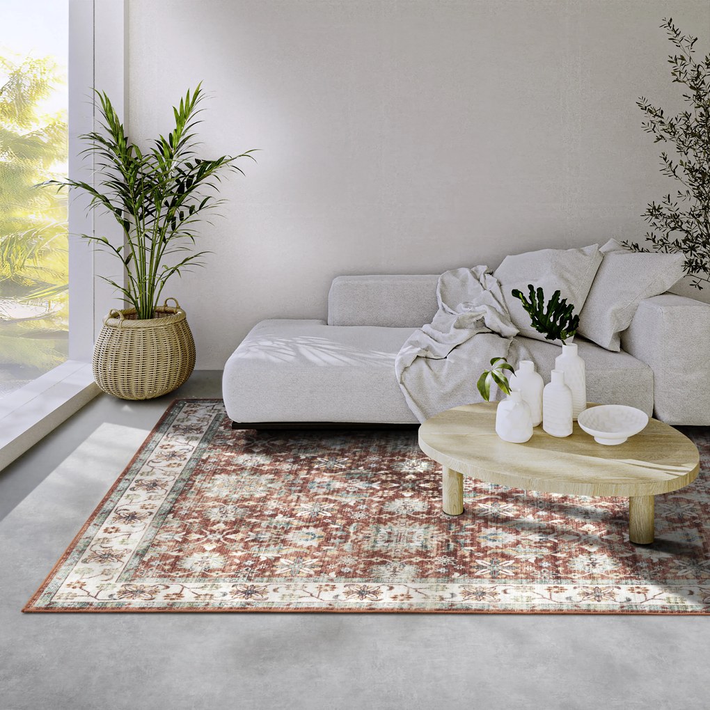 Kusový koberec Imagination New 106045 Red/Cream z kolekcie Elle, 80x150, červená, obývacia izba, ELLE Decoration