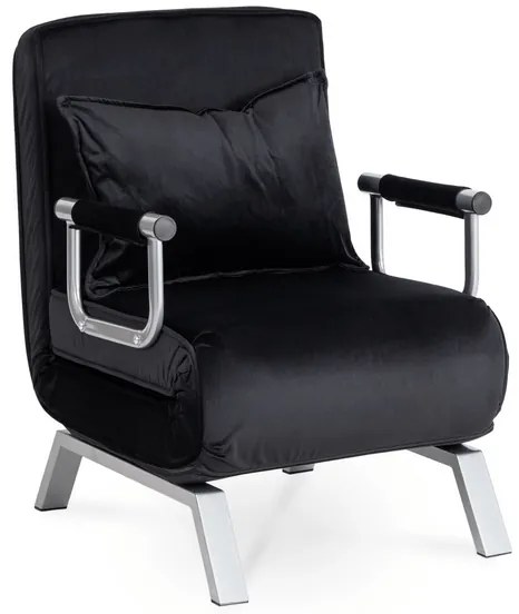 Kreslo pohovka rozkladacia PRATO čierna - vintino.sk