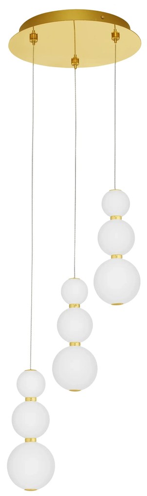 Dizajnový LED luster Perla 31 zlaté