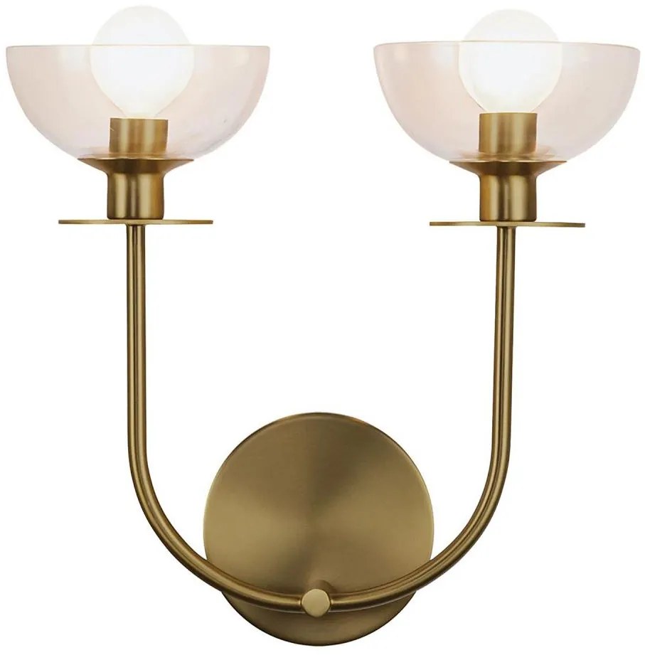 Alora Mood ALM-SYLVIA-2WB-BG-CL - Nástenné svietidlo SYLVIA 2xE14/40W/230V zlaté