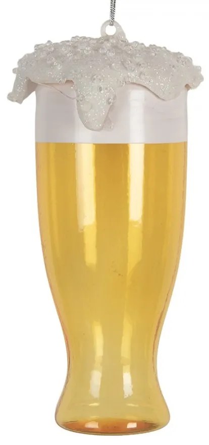 Vianočná ozdoba pohára piva - Ø 7*14 cm