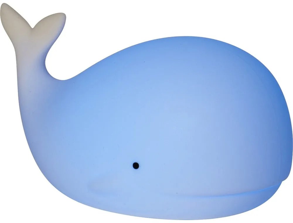 Biele LED detské nočné svetlo Whale - Star Trading